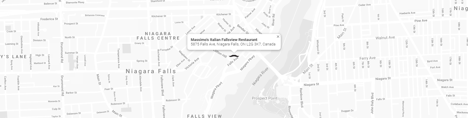 Location Map of Massimo's Italian Niagara Falls